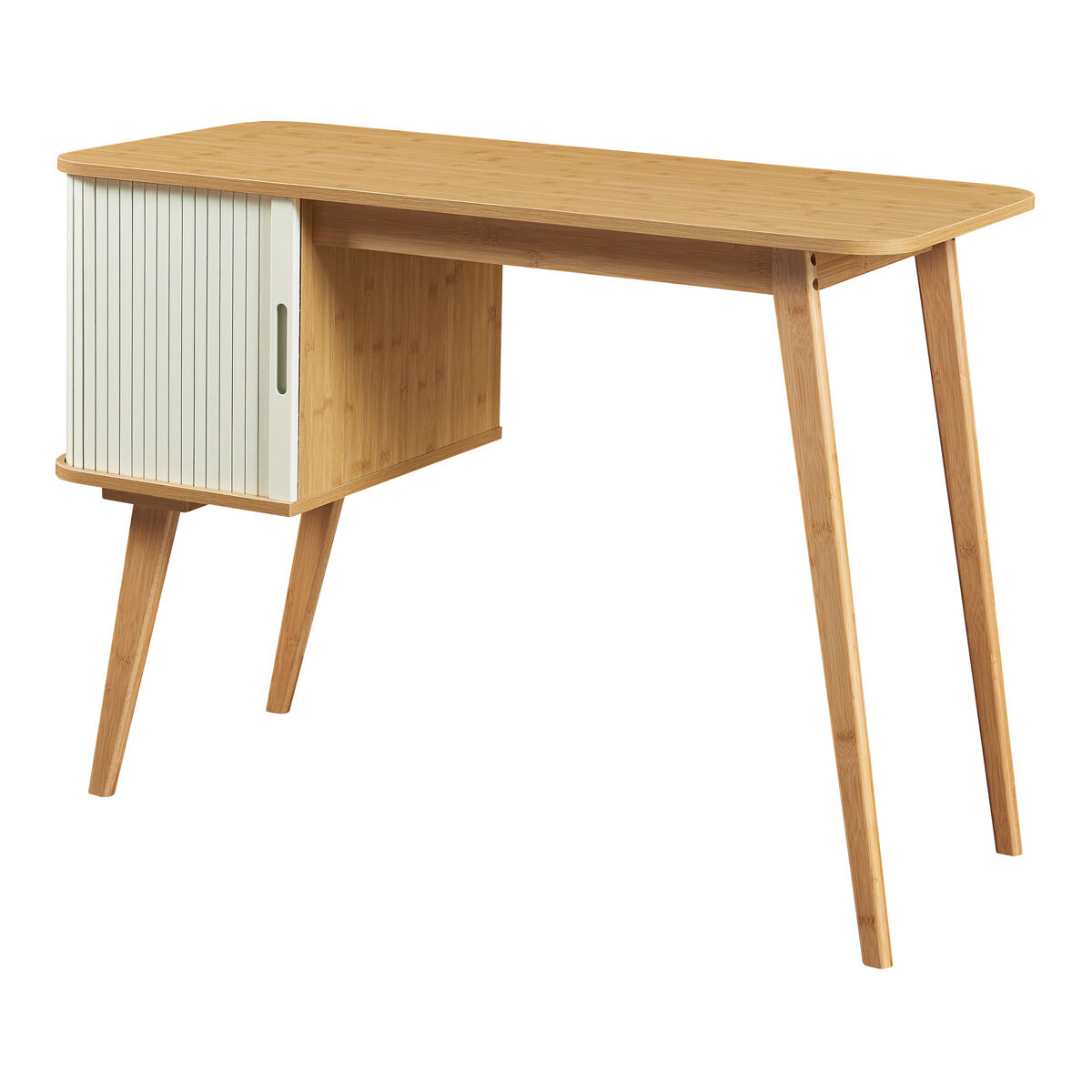 Escritorio Tysvær con compartimento bambú [en.casa] 105x48