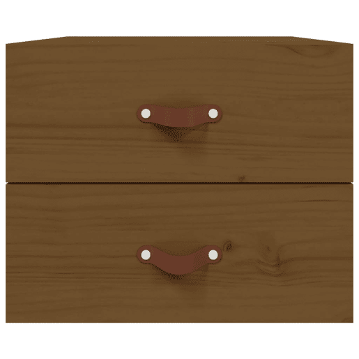Lote de 2 Mesas De Cabeceira de parede - Mesinhas De Cabeceira 50x36x40 cm castanho mel