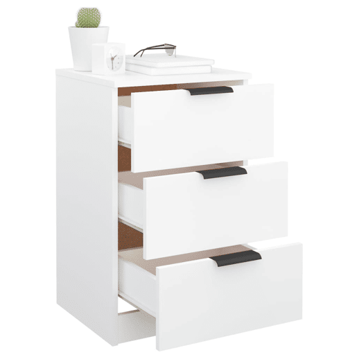 Lote de 2 Mesas De Cabeceira - Mesinhas De Cabeceira 40x36x65 cm branco