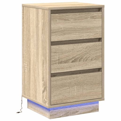 Mesa De Cabeceira - Mesinha De Cabeceira com Carvalho sonoma 39 x 34,5 x 65 cm