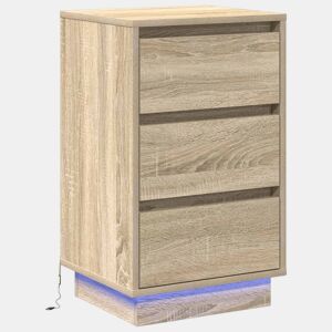 Mesa De Cabeceira - Mesinha De Cabeceira com Carvalho sonoma 39 x 34,5 x 65 cm