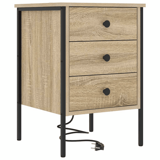 Mesa De Cabeceira - Mesinha De Cabeceira com gaveta Carvalho sonoma 42 x 41 x 61 cm