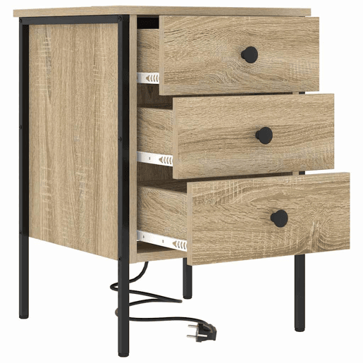 Mesa De Cabeceira - Mesinha De Cabeceira com gaveta Carvalho sonoma 42 x 41 x 61 cm