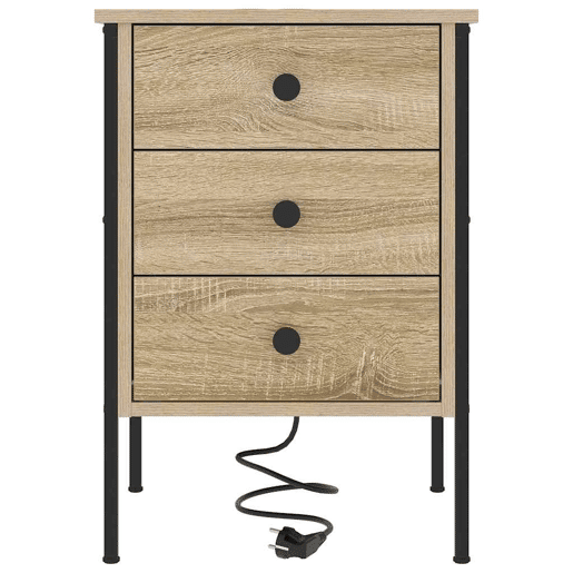 Mesa De Cabeceira - Mesinha De Cabeceira com gaveta Carvalho sonoma 42 x 41 x 61 cm