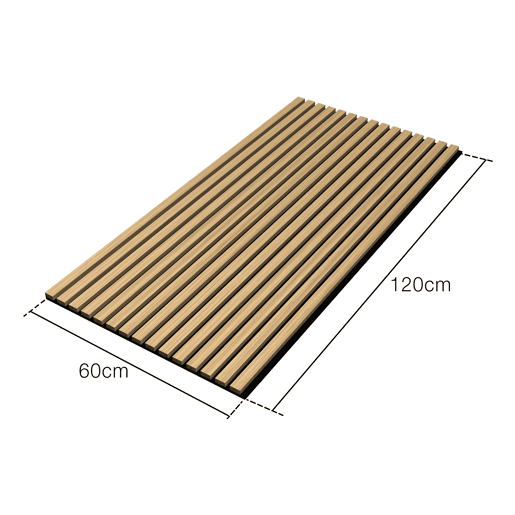 Conjunto de 12x painéis de parede acústicos 3D Vang MDF 120x60x2 cm (8,64 m²,) - carvalho escuro NEU.HOLZ