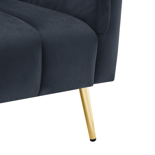 Sofá-cama moderno dobrável - com pés adicionais, com função de cama, em veludo - Preto