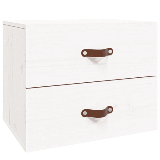 Lote de 2 Mesas De Cabeceira de parede - Mesinhas De Cabeceira 50x36x40 cm branco