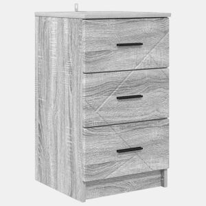 Mesa De Cabeceira - Mesinha De Cabeceira com gaveta Sonoma cinzento 38 x 38 x 66 cm