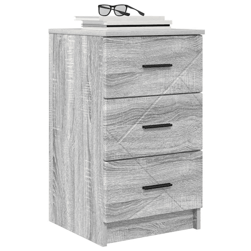 Mesa De Cabeceira - Mesinha De Cabeceira com gaveta Sonoma cinzento 38 x 38 x 66 cm