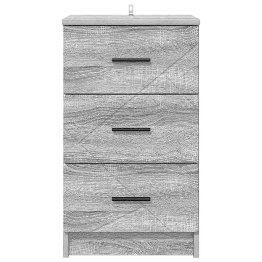 Mesa De Cabeceira - Mesinha De Cabeceira com gaveta Sonoma cinzento 38 x 38 x 66 cm