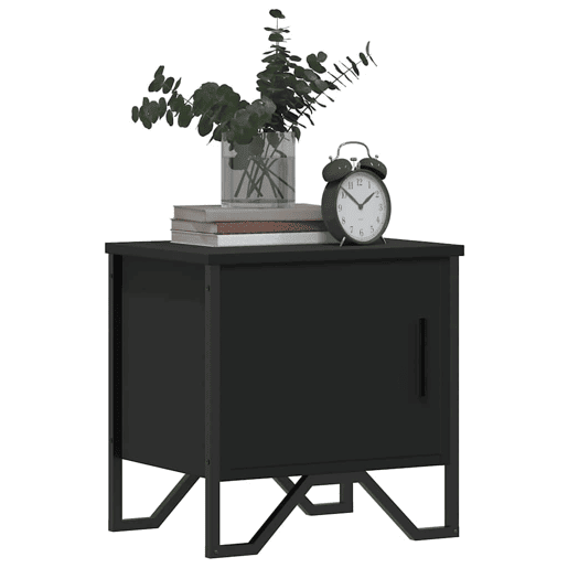 Mesa De Cabeceira - Mesinha De Cabeceira 40x30x40 cm contraplacado preto