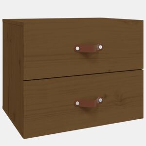 Mesa De Cabeceira De Parede Mesinha De Cabeceira - 50x36x40 cm castanho mel