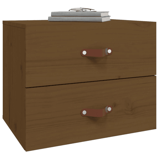 Mesa De Cabeceira De Parede Mesinha De Cabeceira - 50x36x40 cm castanho mel