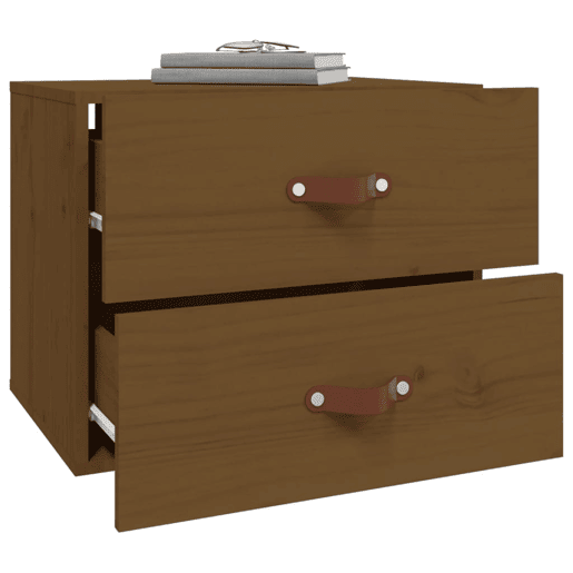Mesa De Cabeceira De Parede Mesinha De Cabeceira - 50x36x40 cm castanho mel
