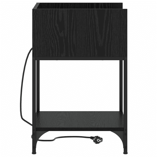 Mesa De Cabeceira - Mesinha De Cabeceira Carvalho preto 40 x 40 x 61 cm