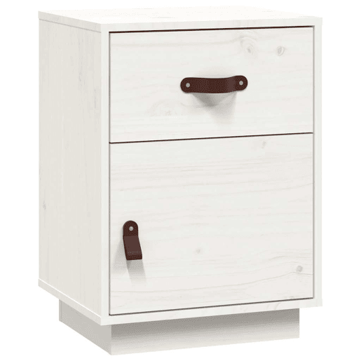 Mesa De Cabeceira - Mesinha De Cabeceira 40x34x55 cm madeira de pinho maciça branco