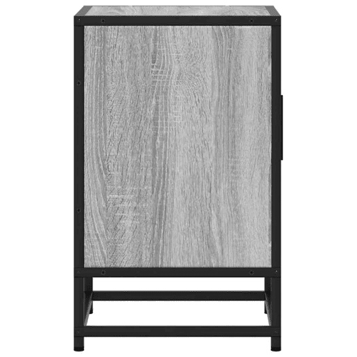 Mesa De Cabeceira - Mesinha De Cabeceira sonoma 40x31x50 cm madeira e metal cinzento