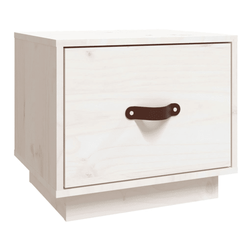 Mesa De Cabeceira - Mesinha De Cabeceira 40x34x45 cm madeira de pinho maciça branco