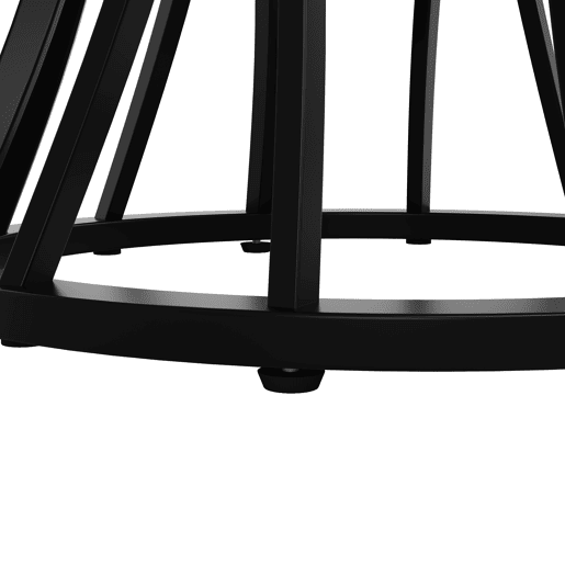 Mesa redonda 80x80 cm - mesa de jantar para 4-6 pessoas, com tampo em MDF marmorizado e pernas pretas
