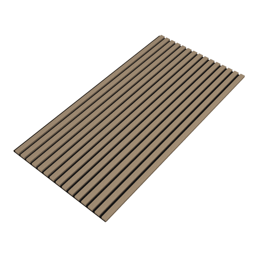 Conjunto de 4 painéis acústicos de parede 3D Vang MDF 120x60x2 cm (2,88 m²) - nogueira clara NEU.HOLZ