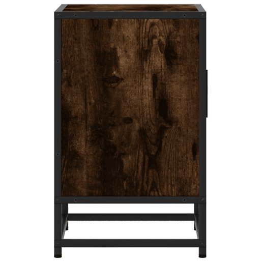 Mesa De Cabeceira - Mesinha De Cabeceira em carvalho fumado 40x31x50cm madeira e metal