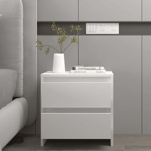 Mesa De Cabeceira - Mesinha De Cabeceira 45x34,5x44,5 cm aglomerado branco