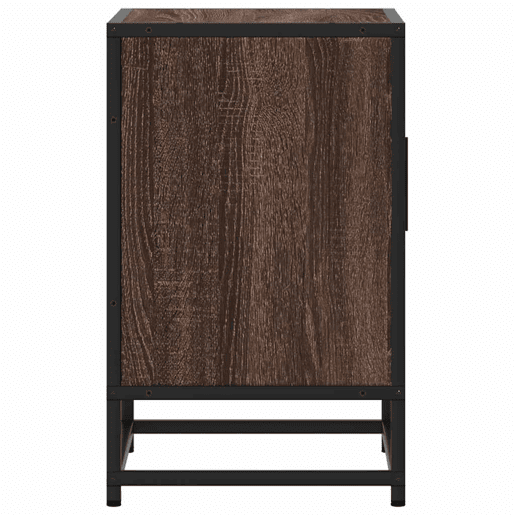 Mesa De Cabeceira - Mesinha De Cabeceira carvalho castanho 40x31x50 cm madeira e metal