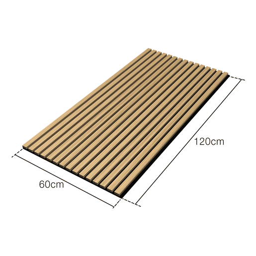 Conjunto de 4x painéis acústicos de parede 3D Vang MDF 120x60x2 cm (2,88 m²) - carvalho escuro NEU.HOLZ
