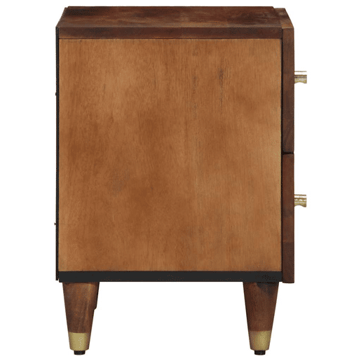 Mesa De Cabeceira - Mesinha De Cabeceira com gaveta castanho mel 40 x 33 x 46 cm