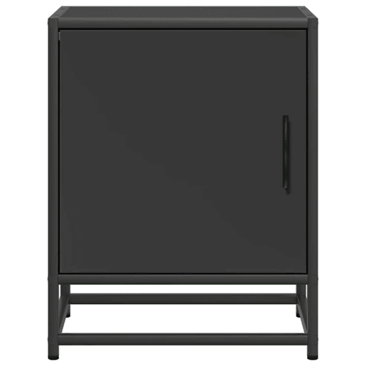 Mesa De Cabeceira - Mesinha De Cabeceira 40x31x50cm derivados de madeira preto e metal