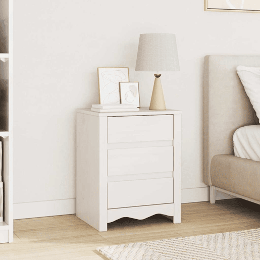 Mesa De Cabeceira - Mesinha De Cabeceira com gaveta Drammen Branco 45 x 35 x 56 cm