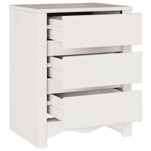 Mesa De Cabeceira - Mesinha De Cabeceira com gaveta Drammen Branco 45 x 35 x 56 cm