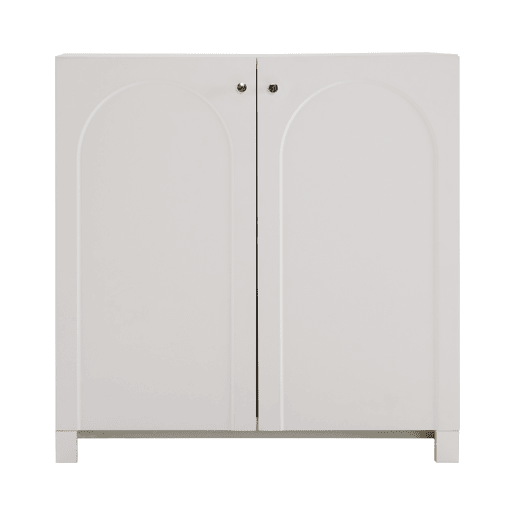 Aparador 80x40x80 cm - 2 portas, Highboard, Standschrank - Branco cremoso