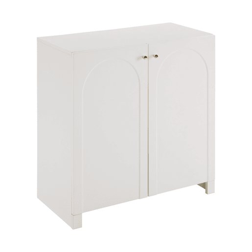 Aparador 80x40x80 cm - 2 portas, Highboard, Standschrank - Branco cremoso