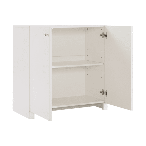 Aparador 80x40x80 cm - 2 portas, Highboard, Standschrank - Branco cremoso