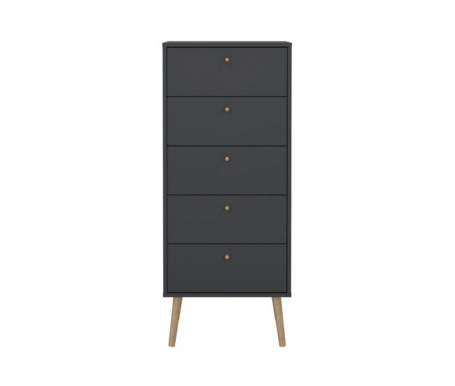 Cómoda 5 cajones con patas de madera h120,1 cm - tarp