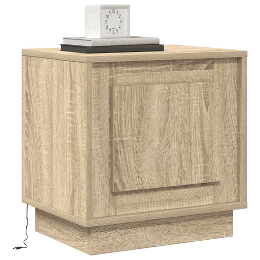 Mesa De Cabeceira - Mesinha De Cabeceira com Carvalho sonoma 44 x 34.5 x 45 cm