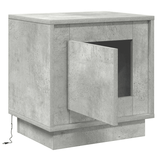 Mesa De Cabeceira - Mesinha De Cabeceira com Cinzento cimento 44 x 34.5 x 45 cm