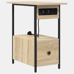Mesa De Cabeceira - Mesinha De Cabeceira com gaveta Carvalho sonoma 60 x 30 x 61 cm
