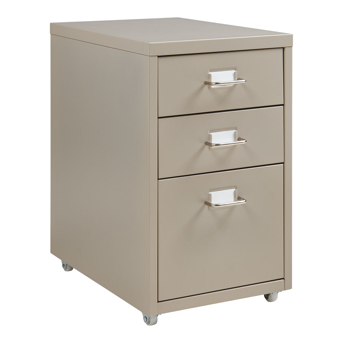 Archivador móvil kökar acero 48x28x41 cm - color camello [en.casa]