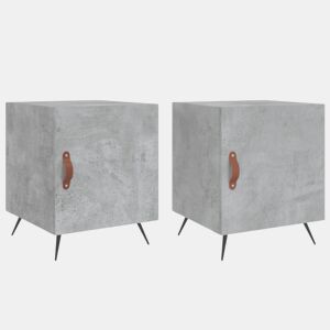 Lote de 2 Mesas De Cabeceira Mesinhas De Cabeceira - 40x40x50 cm derivados madeira cinza cimento