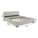 Cama matrimonio Nofrenna 4 cajones tapizada lino + colchón 161x204 Cama matrimonio Nofrenna 4 cajones tapizada lino + colchón 161x204 Beige