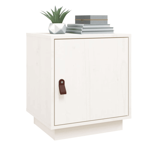 Lote de 2 Mesas De Cabeceira - Mesinhas De Cabeceira 40x34x45 cm pinho maciço branco