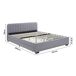 Cama matrimonio Nofrenna 4 cajones tapizada lino + colchón 161x204 Cama matrimonio Nofrenna 4 cajones tapizada lino + colchón 161x204 Gris