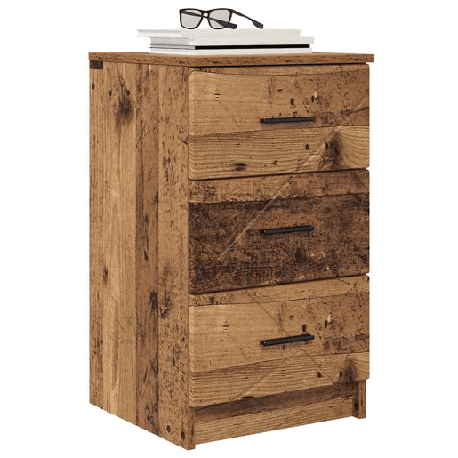 Mesa De Cabeceira - Mesinha De Cabeceira com gaveta Madeira antiga 38 x 38 x 66 cm