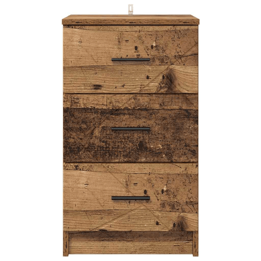 Mesa De Cabeceira - Mesinha De Cabeceira com gaveta Madeira antiga 38 x 38 x 66 cm