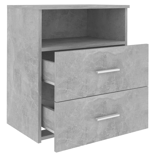 Lote de 2 Mesas De Cabeceira - Mesinhas De Cabeceira 50x32x60 cm cinzento-cimento