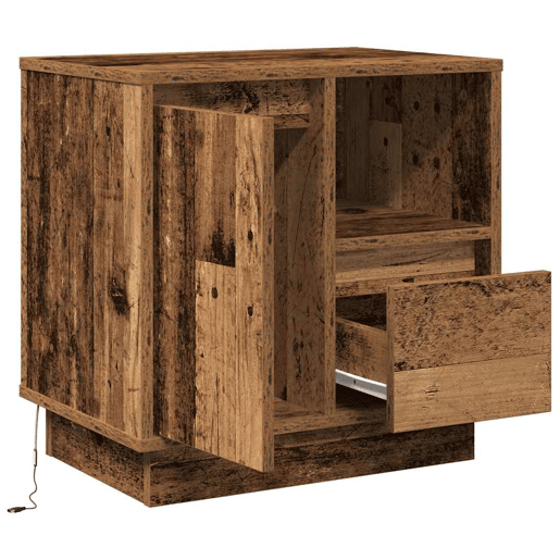 Lote de 2 Mesa De Cabeceira - Mesinha De Cabeceira Madeira Antiga 50 x 34.5 x 50 cm.