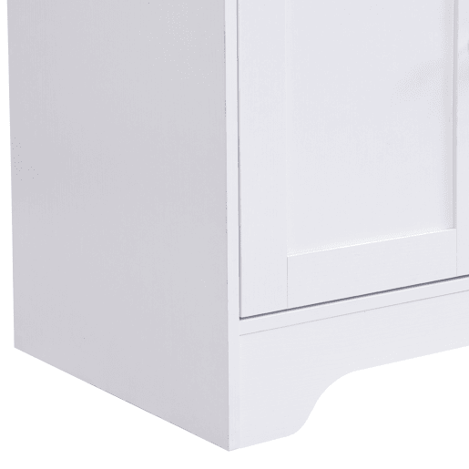 Aparador, armário alto 94,5x30x175,5 cm - design em madeira branca - para sala de estar e sala de jantar