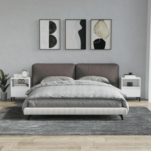 Lote de 2 Mesas De Cabeceira - Mesinhas De Cabeceira 40x35x50 cm branco